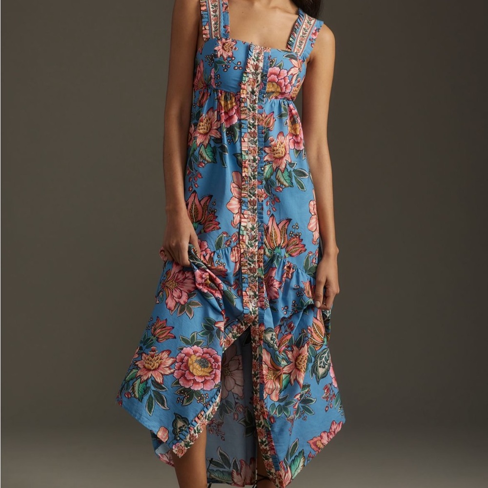 FARM Rio Vibrant Floral High Low Dress
